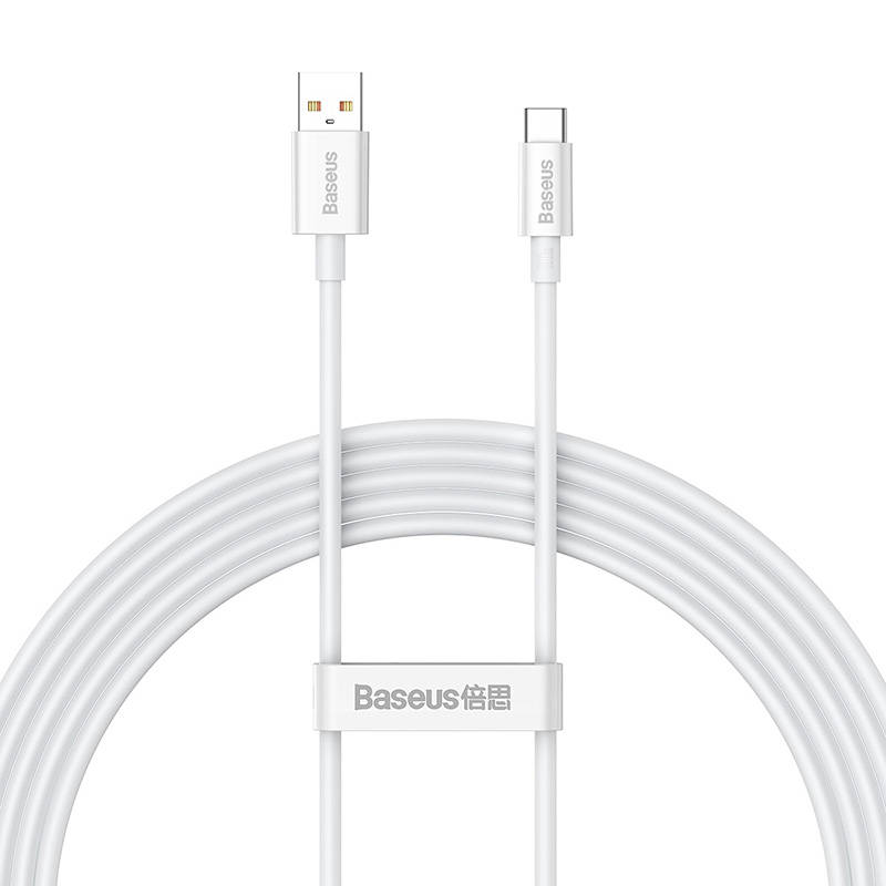 Cable USB do USB-C Baseus Superior 100W 2m (white)