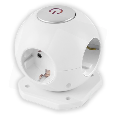 Entac ESC1.5G3-GLOBE GÖMB ELOSZTÓ 4 FOGLALATTAL, KAPCSOLÓVAL 1.5M 3G1.5