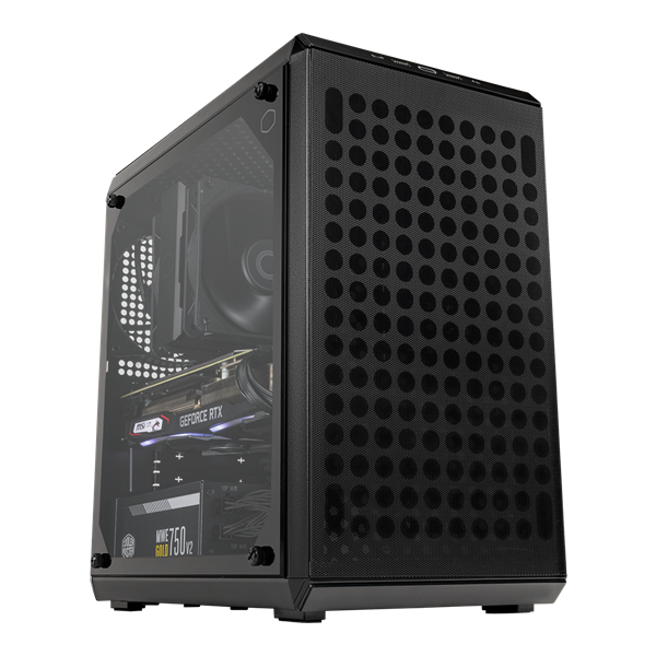 COOLER MASTER Micro ATX MASTERBOX Q300L V2, 1 Ventillátorral Tápegység nélkül Ház fekete
