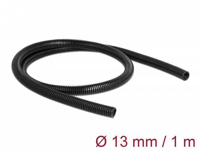Delock Kábelvédő borítás 1 m x 13 mm fekete (60457)