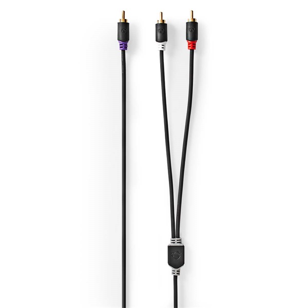 Nedis CABW24000AT30 RCA dugó - 2x RCA dugó mélynyomó kábel  3m