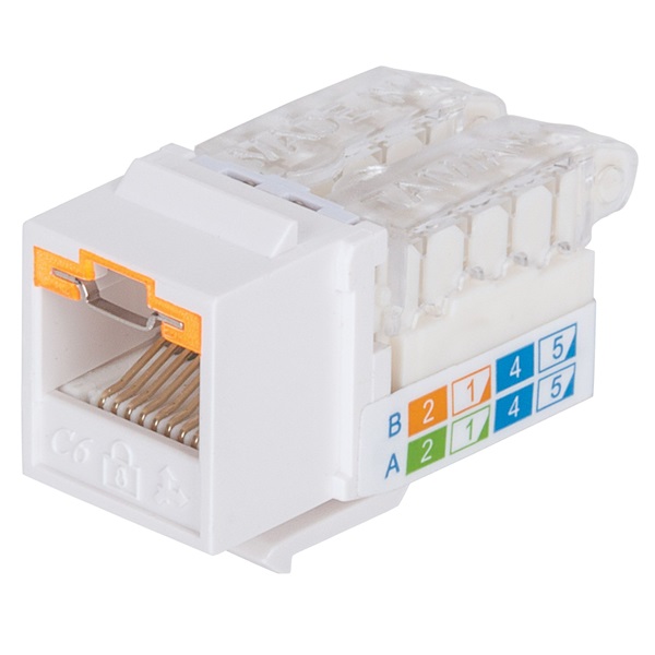 Manhattan 790758 Cat6 Keystone Jack UTP árnyékolatlan RJ45 Műanyag Keystone  Fehér