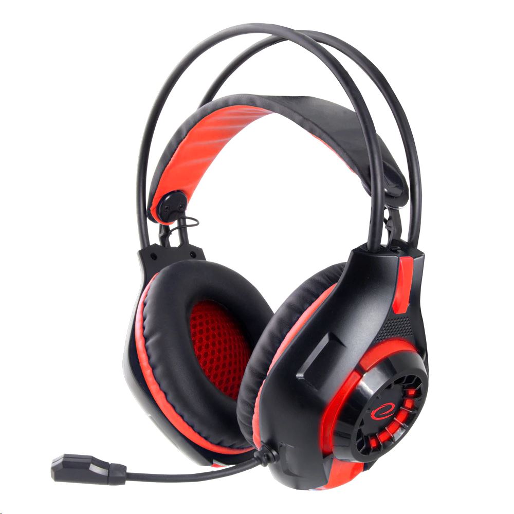 Esperanza EGH420R DEATHSRTIKE Gamer mikrofonos fejhallgató fekete-piros