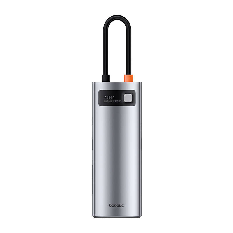 Hub 7in1 Baseus Gleam, USB-C to 1x HDMI4K 60Hz + 3x USB3.0 + 1x PD + 1x SD/TF (grey) Hub 7in1 Baseus Gleam, USB-C to 1x HDMI4K 60Hz + 3x USB3.0 + 1x PD + 1x SD/TF (grey)