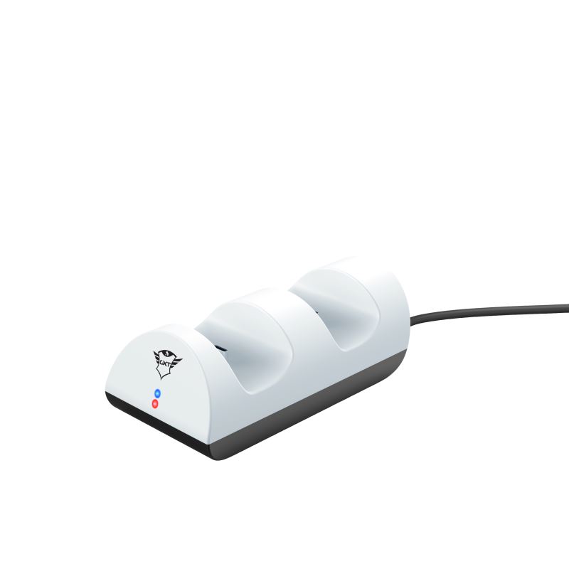 Trust GXT 254 Duo PS5 kontroller töltő fehér-fekete (24451) Trust GXT 254 Duo PS5 kontroller töltő fehér-fekete (24451)