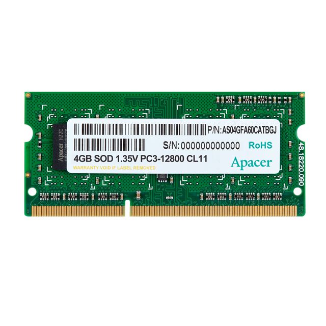 Apacer CL11 SODIMM (DV.04G2K.KAM) 4GB 1600MHz DDR3 Notebook RAM