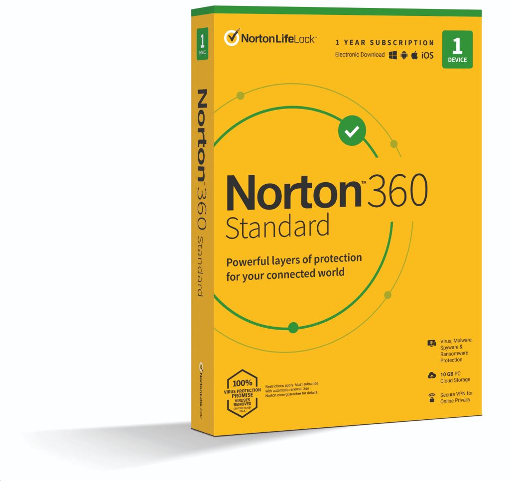 NortonLifeLock Norton 360 Standard 10GB 1 felhasználó 1 eszköz 1 év licence