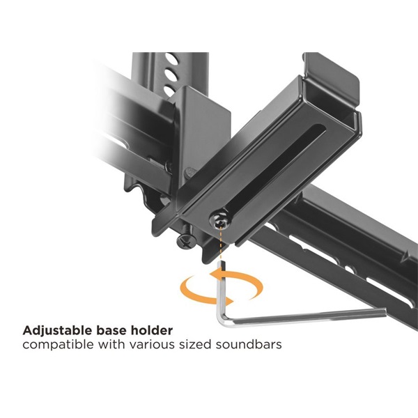 Equip   650895  Támogatott szélesség: 86-155mm rezgés csökkentés Soundbar fali konzol  fekete 