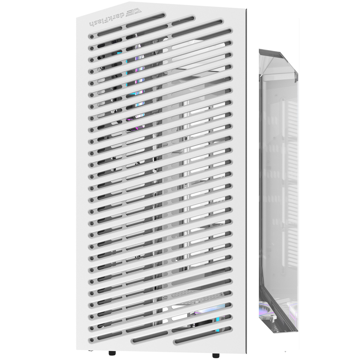 Darkflash DY470 számítógépház + 4 ventilátor + GPU konzol Fehér  