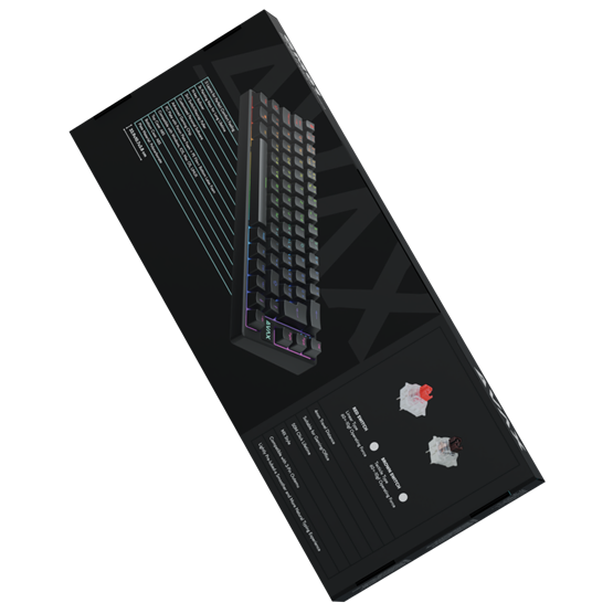 AVAX GM01 65% RGB mechanikus vezetékes billentyűzet Outemu piros switch AVAX GM01 65% RGB mechanikus vezetékes billentyűzet Outemu piros switch