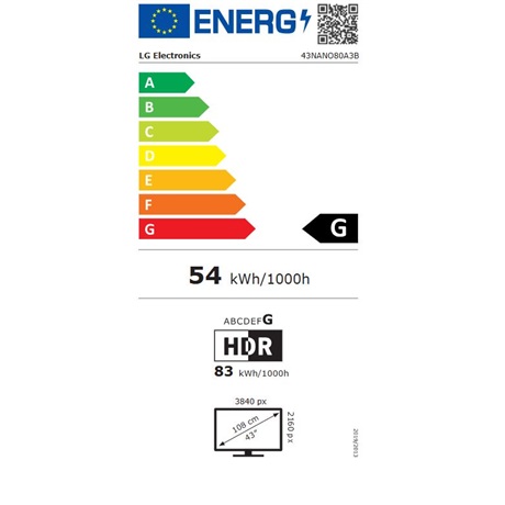Lg 43NANO80A3B UHD NANOCELL SMART Televízió