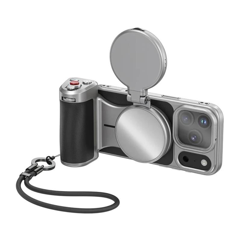 Master Grip tartó az iPhone 17 Pro Maxhoz – All-in-One készlet lámpával és UV-szűrővel
