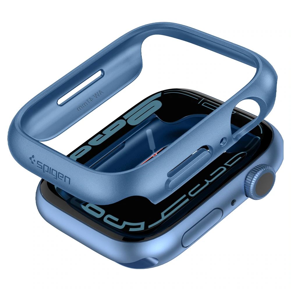 Spigen Thin Fit Apple Watch Series 7 (41mm) tok kék (ACS04186)
