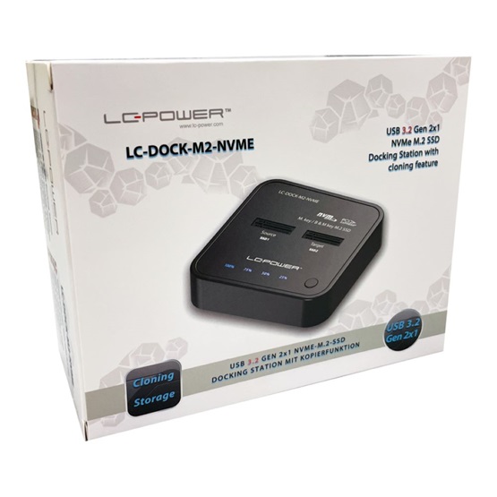  LC Power LC-DOCK-M2-NVME SSD dokkoló állomás