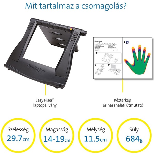Kensington SmartFit Easy Riser notebook állvány (K52788WW)