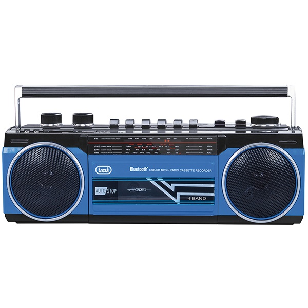 Trevi RR501 retro Bluetooth/USB kék kazettás rádió Trevi RR501 retro Bluetooth/USB kék kazettás rádió