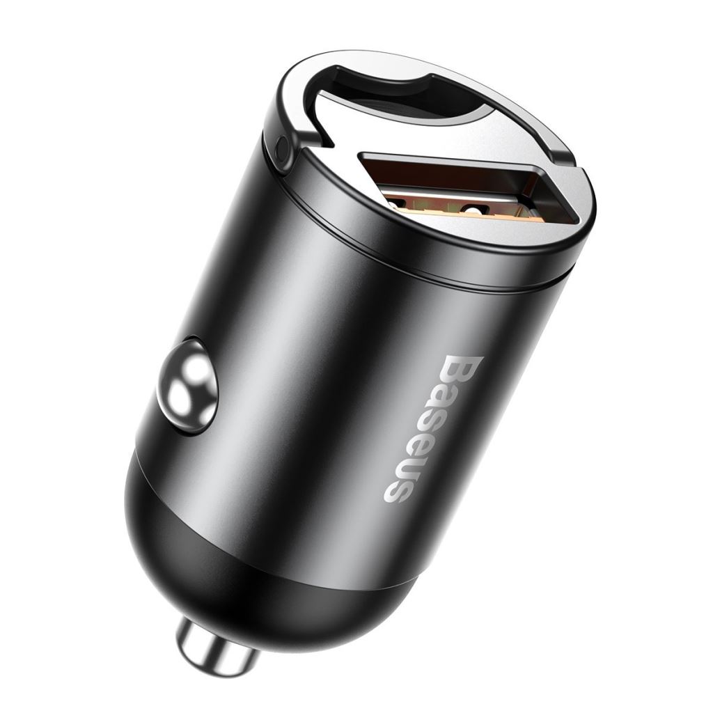 Baseus Tiny Star mini autós töltő, USB, QC 3.0, 30W, szürke (VCHX-A0G) Baseus Tiny Star mini autós töltő, USB, QC 3.0, 30W, szürke (VCHX-A0G)