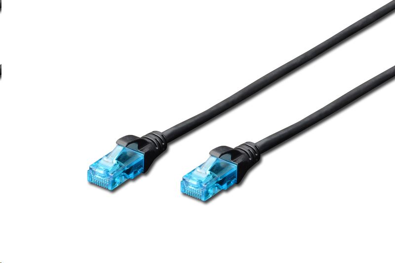 Digitus DK-1512-010/BL UTP patch kábel CAT5e 1m fekete