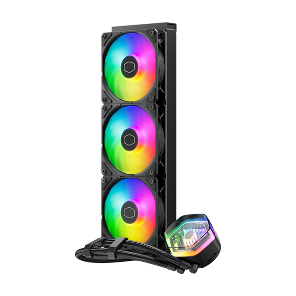 COOLER MASTER CPU hűtő MASTERLIQUID 360 ATMOS (vízhűtés), 3 Ventilátoros, ARGB Gen2, fekete COOLER MASTER CPU hűtő MASTERLIQUID 360 ATMOS (vízhűtés), 3 Ventilátoros, ARGB Gen2, fekete