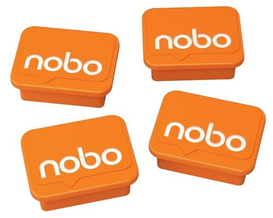 Mágnesek fehértáblához 4 db, NOBO narancs Mágnesek fehértáblához 4 db, NOBO narancs