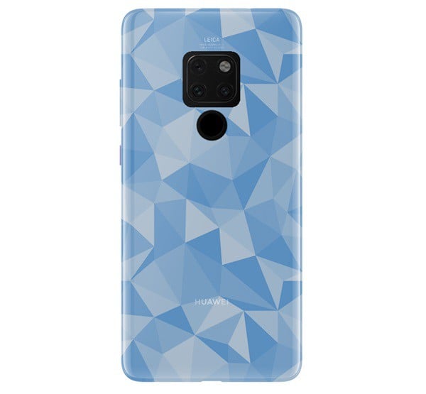 Szilikon telefonvédő (3D, gyémánt minta) VILÁGOSKÉK [Huawei Mate 20]