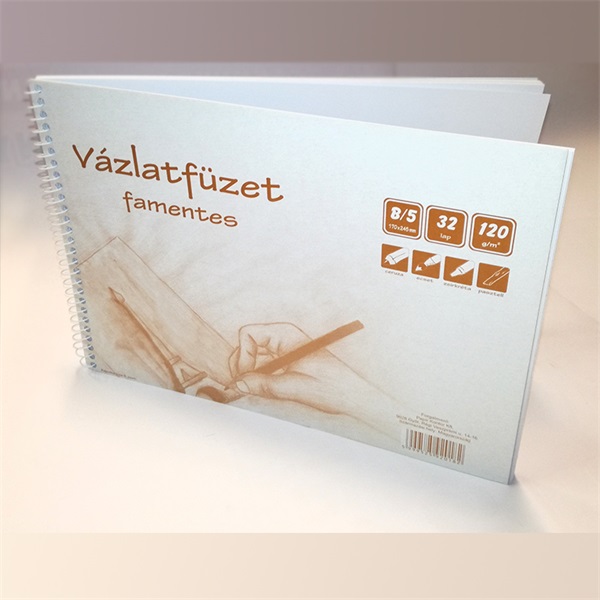 B5 famentes vázlatfüzet B5 famentes vázlatfüzet