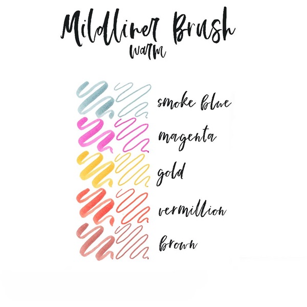 Zebra Mildliner Brush Warm 5db-os kettős végű ecset marker Zebra Mildliner Brush Warm 5db-os kettős végű ecset marker
