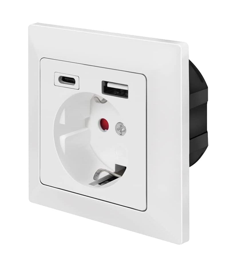Logilink fali csatlakozó aljzat + 1xUSB-A 1xUSB-C (PA0262) Logilink fali csatlakozó aljzat + 1xUSB-A 1xUSB-C (PA0262)