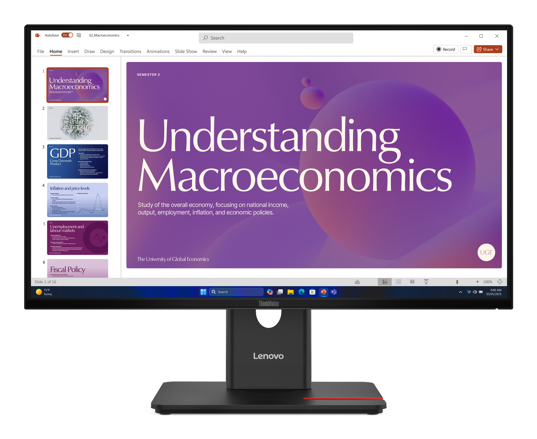LENOVO 23,8" ThinkVision T24D-40  Monitor - 1920x1080, Full HD, LED, IPS, 100Hz, 4ms, Hangszóró, LAN, Pivot, Fekete