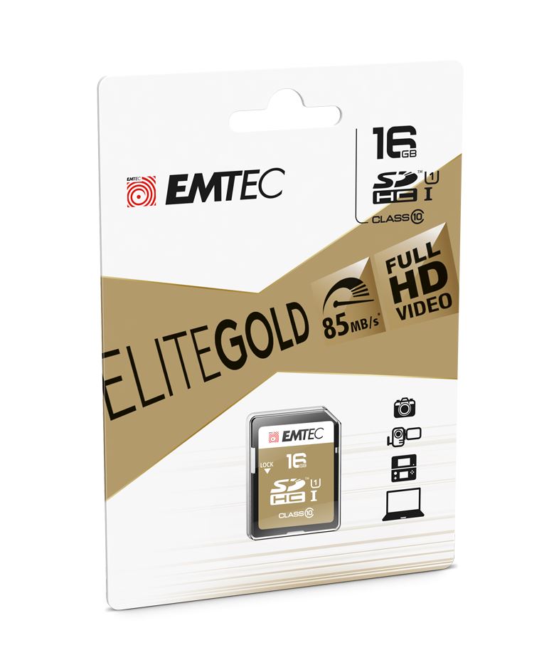 16GB SDHC Emtec Elite Gold UHS-I U1 (ECMSD16GHC10GP)