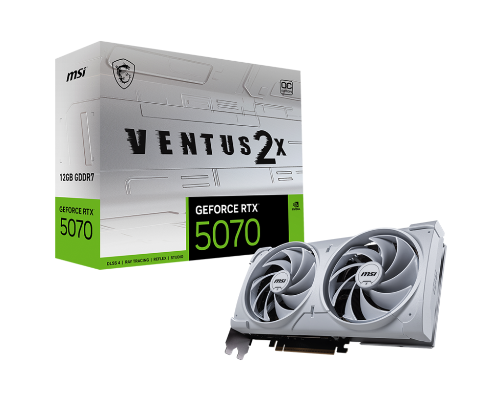 MSI RTX 5070 12G VENTUS 2X OC WHITE Videokártya