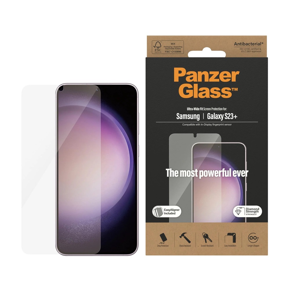 PanzerGlass Samsung Galaxy S23 Plus Ultra-Wide Fit AB kijelzővédő fólia PanzerGlass Samsung Galaxy S23 Plus Ultra-Wide Fit AB kijelzővédő fólia
