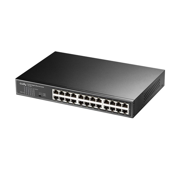 CUDY GS1024 24 portos Gigabit VLAN/Extend mód  fém ház  fekete asztali Switch