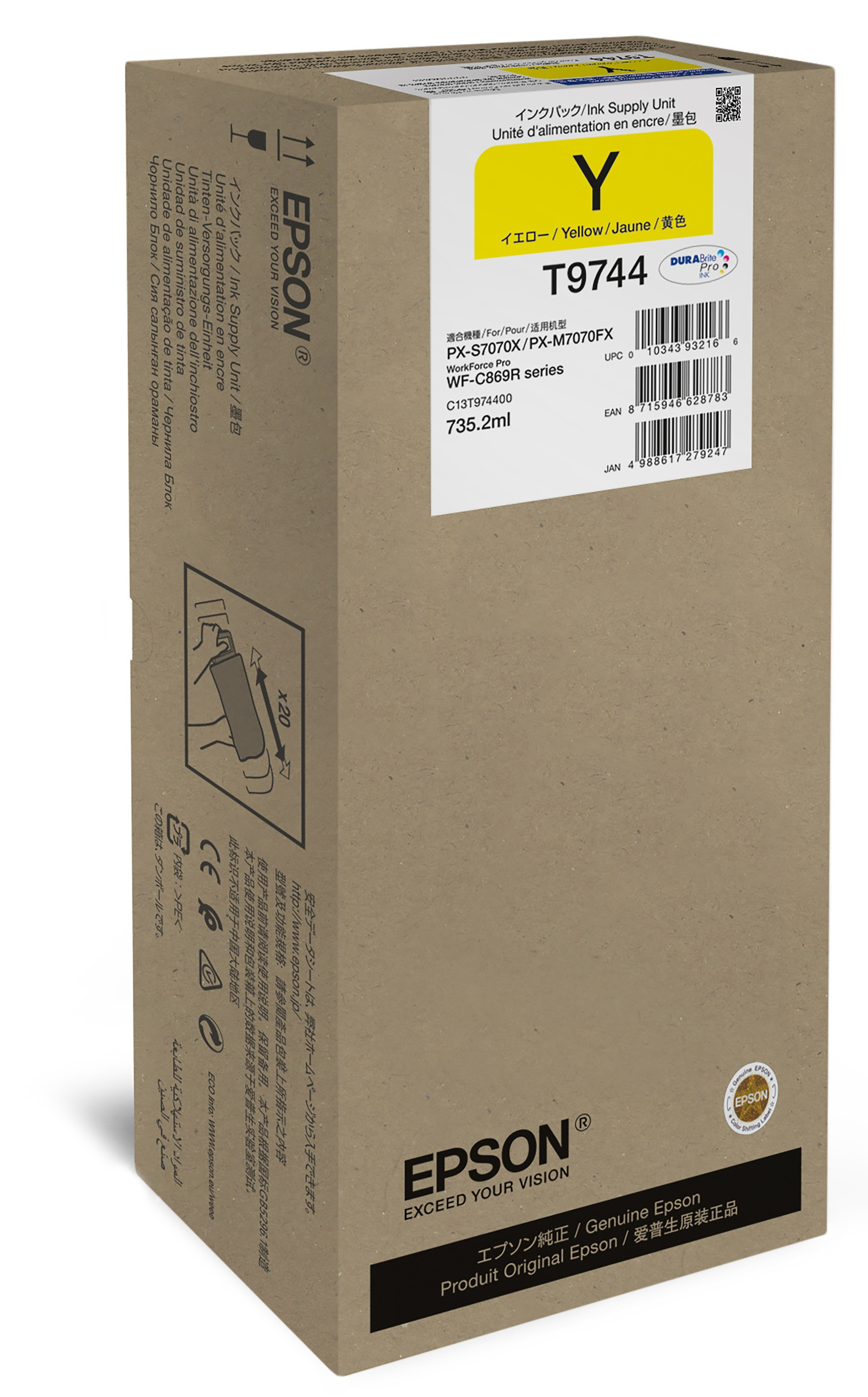 Epson T9744 Patron Sárga 84K Eredeti Epson T9744 Patron Sárga 84K Eredeti