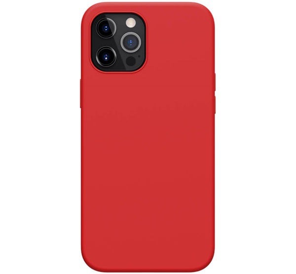 NILLKIN FLEX PURE PRO szilikon telefonvédő (mágneses, ultravékony, környezetbarát,mikrofiber plüss belső, matt) PIROS [Apple iPhone 12 Pro ...