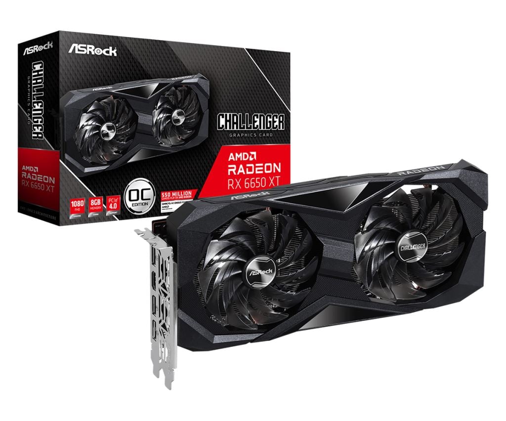 ASRock Radeon RX 6650 XT Challenger D 8GB OC videokártya (RX6650XT CLD 8GO)