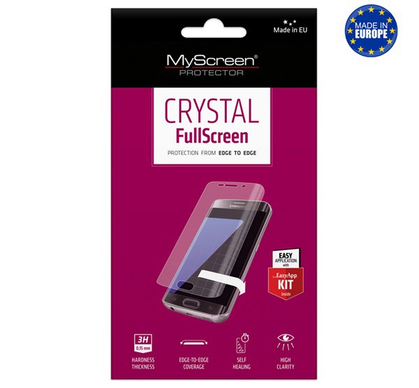 MYSCREEN CRYSTAL FULLSCREEN képernyővédő fólia (íves, öntapadó PET, nem visszaszedhető, 0.15mm, 3H) ÁTLÁTSZÓ [Xiaomi Mi 8 Pro]