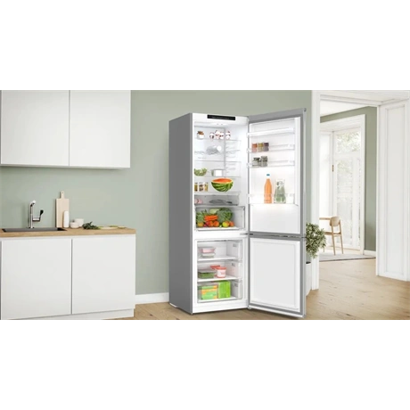Bosch KGN492IAF Alulfagyasztós hűtőszekrény, A energiaosztály, Inox