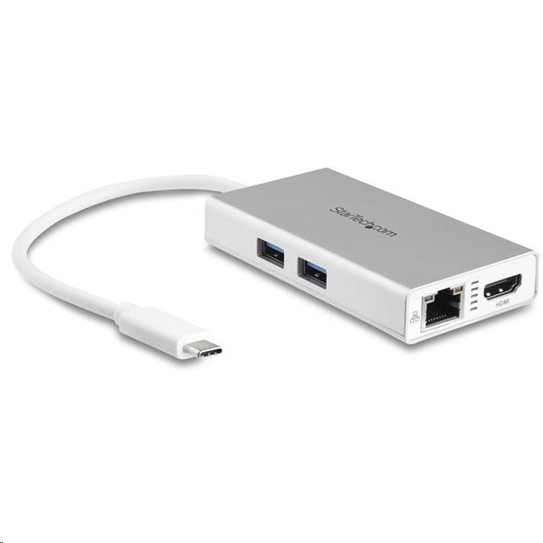 StarTech.com USB-C Multiport Adapter 4K HDMI 2xUSB-A 60W PD ezüst-fehér (DKT30CHPDW) StarTech.com USB-C Multiport Adapter 4K HDMI 2xUSB-A 60W PD ezüst-fehér (DKT30CHPDW)