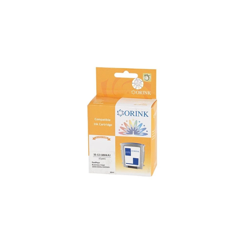Orink utángyártott HP 12/C4804 tintapatron ciánkék (HPO12CY)