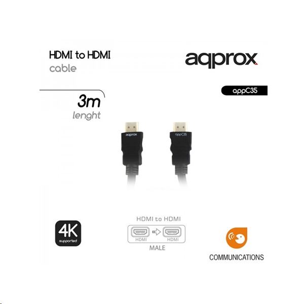 Approx HDMI 1.4 kábel apa/apa 3m (APPC35)