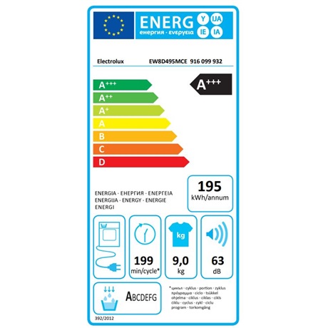 Electrolux EW8D495MCE Hőszivattyús szárítógép