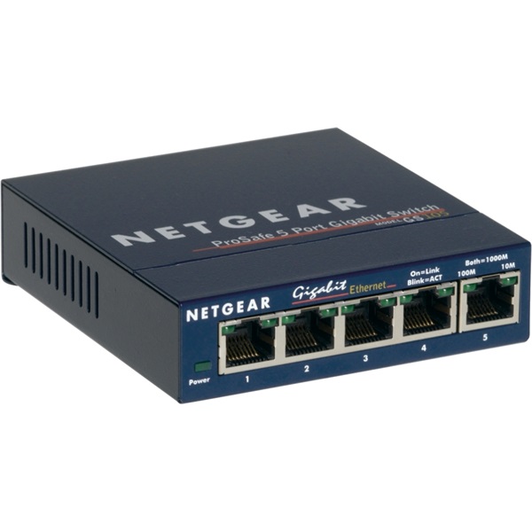 Netgear GS105GE 5 Port Gigabit ProSafe Plus Switch