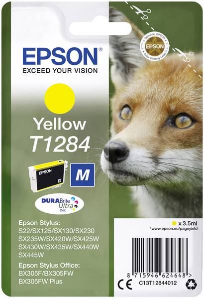 Epson T1284 DURABrite Ultra tintapatron sárga (C13T12844012) Epson T1284 DURABrite Ultra tintapatron sárga (C13T12844012)