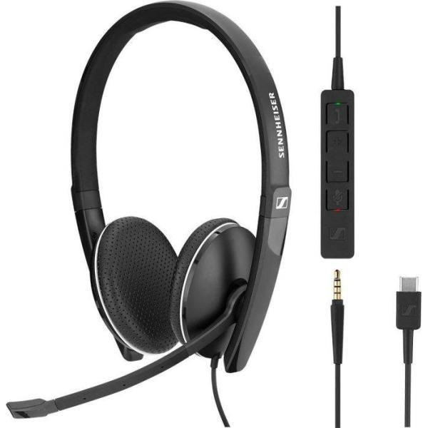 EPOS SENNHEISER SC 165 USB-C & 3.5mm Vezetékes Fejhallgató Fekete 