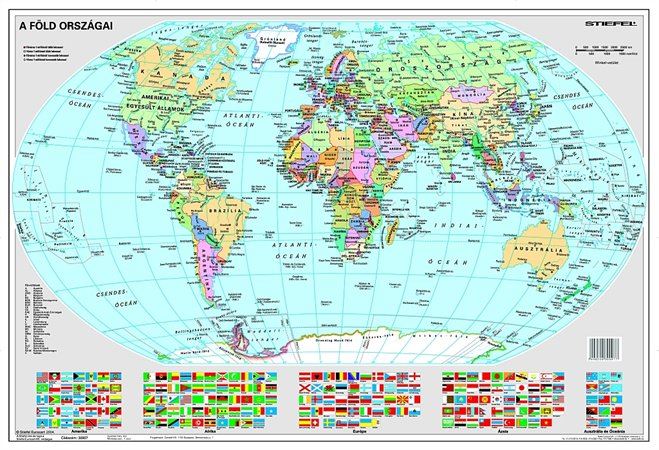 Stiefel DUO30907K kétoldalas könyökalátét "Föld országai/Gyermek-világtérkép"  (VTK06)