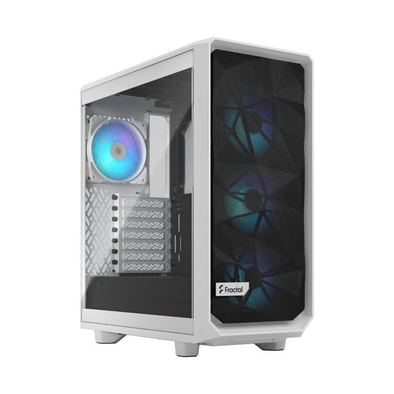 Fractal Design FD-C-MES2C-08 Meshify 2 Compact RGB TG Clear tint táp nélküli ablakos ház fehér Fractal Design FD-C-MES2C-08 Meshify 2 Compact RGB TG Clear tint táp nélküli ablakos ház fehér
