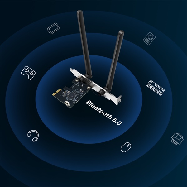 MERCUSYS MA30E Wireless PCI-Express 5.0 Dual Band AC1200 Bluetooth Adapter 
