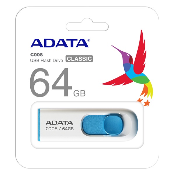 Pen Drive 32GB ADATA Classic C008 fehér USB2.0 (AC008-32G-RWE)