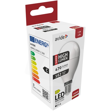 Avide ABMG14WW-2.9W LED GLOBE IZZÓ MINI G45 2.9W E14 WW 3000K SUPER HIGH LUMEN